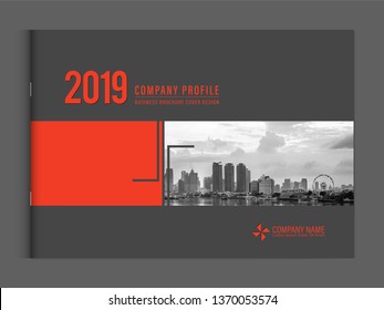 Cover Design For Annual Report Business Catalog Company Profile Brochure Magazine Flyer Booklet Poster Banner. A4 Landscape Template Element Cover Vector EPS-10 Sample Image With Gradient Mesh.