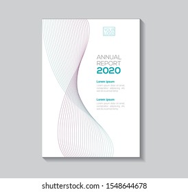 Cover design for annual report or business catalog, magazine, flyer, booklet and content page template. Brochure template layout. A4 cover vector EPS-10 sample image with Gradient Mesh. - Vector