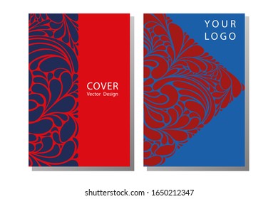 Cover design for annual report and business catalog, magazine, flyer or booklet.  Brochure template layout.  A4 cover vector EPS-10 sample image with Gradient Mesh.