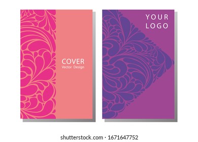 Cover design for annual report and business catalog, magazine, flyer or booklet.  Brochure template layout.  A4 cover vector EPS-10 sample image with Gradient Mesh.