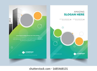 Cover design for annual report and business catalog, magazine, flyer or booklet. Brochure template layout. A4 cover vector