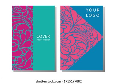 Cover design for annual report and business catalog, magazine, flyer or booklet.  Brochure template layout.  A4 cover vector EPS-10 sample image with Gradient Mesh.