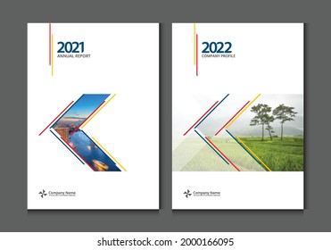 Cover design annual report business catalog company profile brochure magazine flyer booklet poster banner. A4 scale template design element cover vector.
