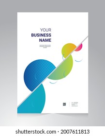 Cover design for annual report and business catalog, magazine, flyer or booklet. Brochure template layout. A4 cover vector EPS-10