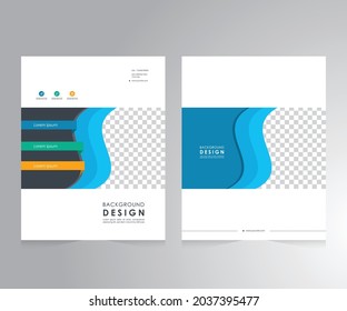 Cover design for annual report and business catalog, magazine, flyer or booklet. Brochure template layout. A4 cover vector EPS-10