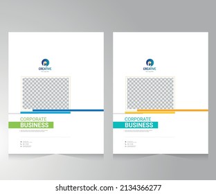 Cover design for annual report and business catalog, magazine, flyer or booklet. Brochure template layout. A4 cover vector EPS-10