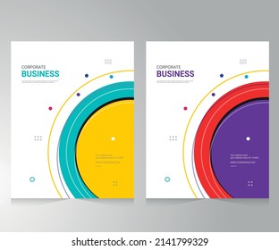 Cover design for annual report and business catalog, magazine, flyer or booklet. Brochure template layout. A4 cover vector EPS-10