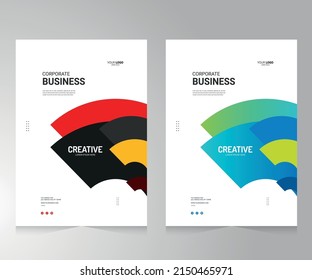 Cover design for annual report and business catalog, magazine, flyer or booklet. Brochure template layout. A4 cover vector EPS-10