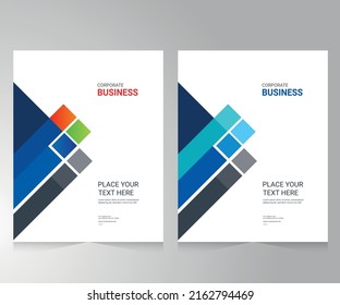 Cover design for annual report and business catalog, magazine, flyer or booklet. Brochure template layout. A4 cover vector EPS-10