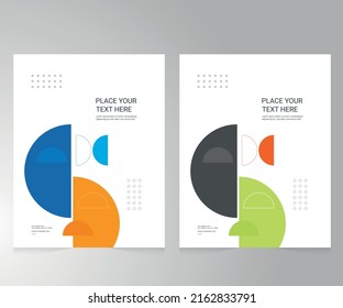 Cover design for annual report and business catalog, magazine, flyer or booklet. Brochure template layout. A4 cover vector EPS-10