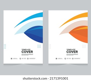 Cover design for annual report and business catalog, magazine, flyer or booklet. Brochure template layout. A4 cover vector EPS-10
