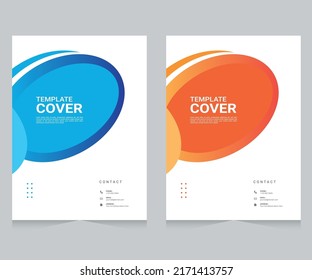 Cover design for annual report and business catalog, magazine, flyer or booklet. Brochure template layout. A4 cover vector EPS-10