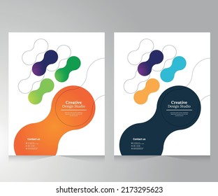 Cover design for annual report and business catalog, magazine, flyer or booklet. Brochure template layout. A4 cover vector EPS-10