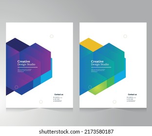 Cover design for annual report and business catalog, magazine, flyer or booklet. Brochure template layout. A4 cover vector EPS-10