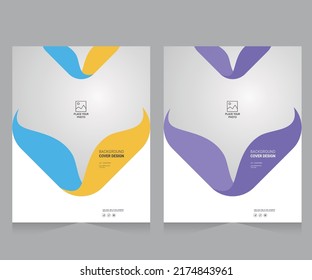 Cover design for annual report and business catalog, magazine, flyer or booklet. Brochure template layout. A4 cover vector EPS-10