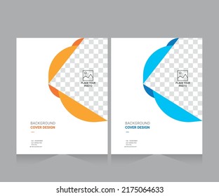 Cover design for annual report and business catalog, magazine, flyer or booklet. Brochure template layout. A4 cover vector EPS-10