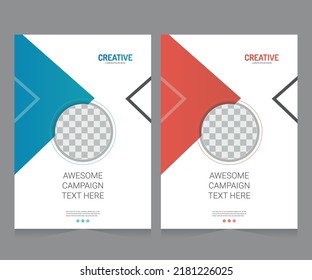 Cover design for annual report and business catalog, magazine, flyer or booklet. Brochure template layout. A4 cover vector EPS-10
