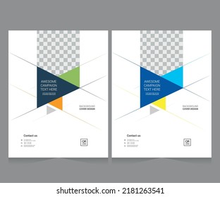 Cover design for annual report and business catalog, magazine, flyer or booklet. Brochure template layout. A4 cover vector EPS-10