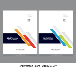 Cover design for annual report and business catalog, magazine, flyer or booklet. Brochure template layout. A4 cover vector EPS-10