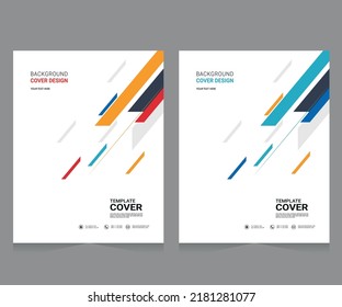 Cover design for annual report and business catalog, magazine, flyer or booklet. Brochure template layout. A4 cover vector EPS-10