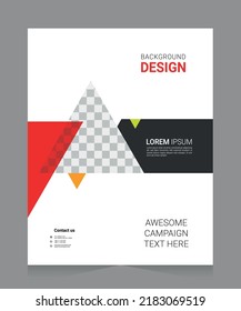Cover design for annual report and business catalog, magazine, flyer or booklet. Brochure template layout. A4 cover vector EPS-10