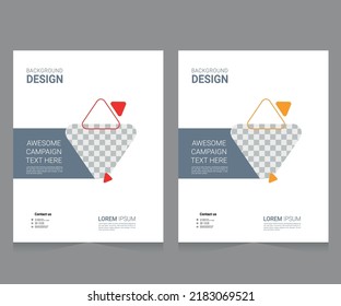 Cover design for annual report and business catalog, magazine, flyer or booklet. Brochure template layout. A4 cover vector EPS-10