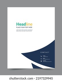 Cover design for annual report and business catalog, magazine, flyer or booklet. Brochure template layout. A4 cover vector EPS-10