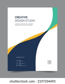 Cover design for annual report and business catalog, magazine, flyer or booklet. Brochure template layout. A4 cover vector EPS-10