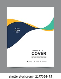 Cover design for annual report and business catalog, magazine, flyer or booklet. Brochure template layout. A4 cover vector EPS-10