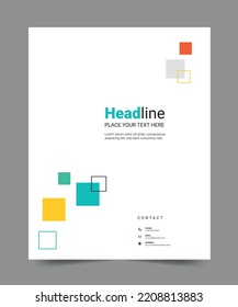 Cover design for annual report and business catalog, magazine, flyer or booklet. Brochure template layout. A4 cover vector EPS-10