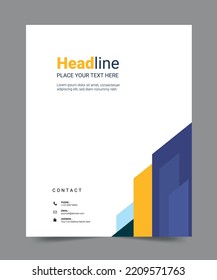 Cover design for annual report and business catalog, magazine, flyer or booklet. Brochure template layout. A4 cover vector EPS-10
