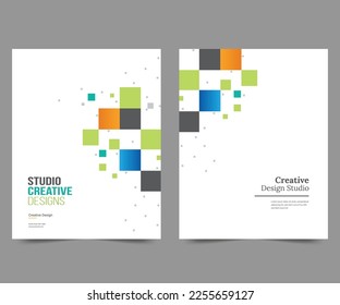 Cover design for annual report and business catalog, magazine, flyer or booklet. Brochure template layout. A4 cover vector EPS-10