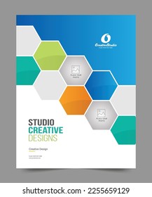 Cover design for annual report and business catalog, magazine, flyer or booklet. Brochure template layout. A4 cover vector EPS-10