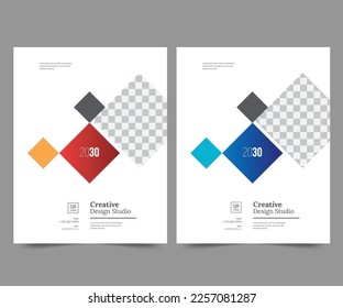Cover design for annual report and business catalog, magazine, flyer or booklet. Brochure template layout. A4 cover vector EPS-10
