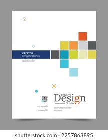 Cover design for annual report and business catalog, magazine, flyer or booklet. Brochure template layout. A4 cover vector EPS-10