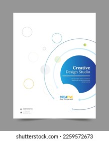 Cover design for annual report and business catalog, magazine, flyer or booklet. Brochure template layout. A4 cover vector EPS-10