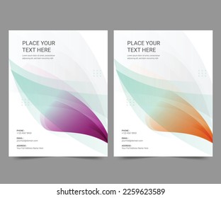 Cover design for annual report and business catalog, magazine, flyer or booklet. Brochure template layout. A4 cover vector EPS-10