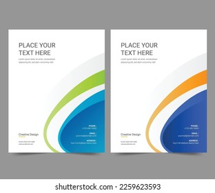 Cover design for annual report and business catalog, magazine, flyer or booklet. Brochure template layout. A4 cover vector EPS-10