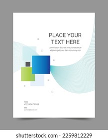 Cover design for annual report and business catalog, magazine, flyer or booklet. Brochure template layout. A4 cover vector EPS-10