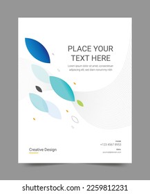 Cover design for annual report and business catalog, magazine, flyer or booklet. Brochure template layout. A4 cover vector EPS-10