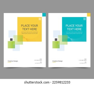 Cover design for annual report and business catalog, magazine, flyer or booklet. Brochure template layout. A4 cover vector EPS-10