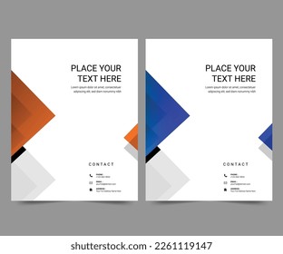 Cover design for annual report and business catalog, magazine, flyer or booklet. Brochure template layout. A4 cover vector EPS-10