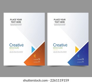 Cover design for annual report and business catalog, magazine, flyer or booklet. Brochure template layout. A4 cover vector EPS-10