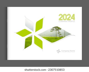 Cover design annual report business catalog company profile brochure magazine flyer booklet poster banner. A4 scale lanscape template design element cover vector. Create sample image with mesh.