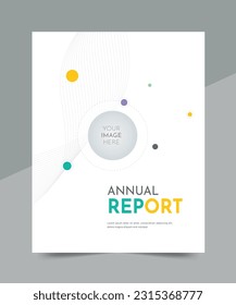 Cover design for annual report and business catalog, magazine, flyer or booklet. Brochure template layout. A4 cover vector EPS-10