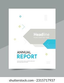 Cover design for annual report and business catalog, magazine, flyer or booklet. Brochure template layout. A4 cover vector EPS-10