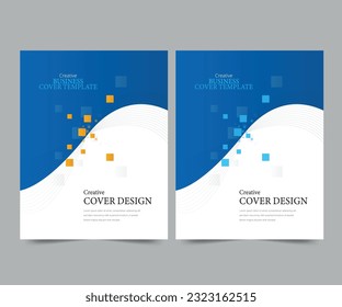 Cover design for annual report and business catalog, magazine, flyer or booklet. Brochure template layout. A4 cover vector EPS-10