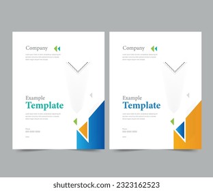 Cover design for annual report and business catalog, magazine, flyer or booklet. Brochure template layout. A4 cover vector EPS-10