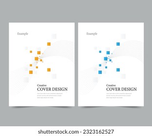 Cover design for annual report and business catalog, magazine, flyer or booklet. Brochure template layout. A4 cover vector EPS-10