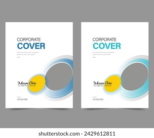 Cover design for annual report and business catalog, magazine, flyer or booklet. Brochure template layout. A4 cover vector EPS-10